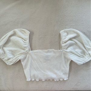 White crop top
